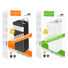 Power Bank hoco J86 40000mAh Full LED (PD,QC,FCP/SCP,AFC,VOOC,DASH) - Black