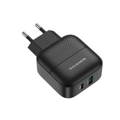 Сетевой адаптер Borofone BA46A Premium PD + QC3.0 - Black